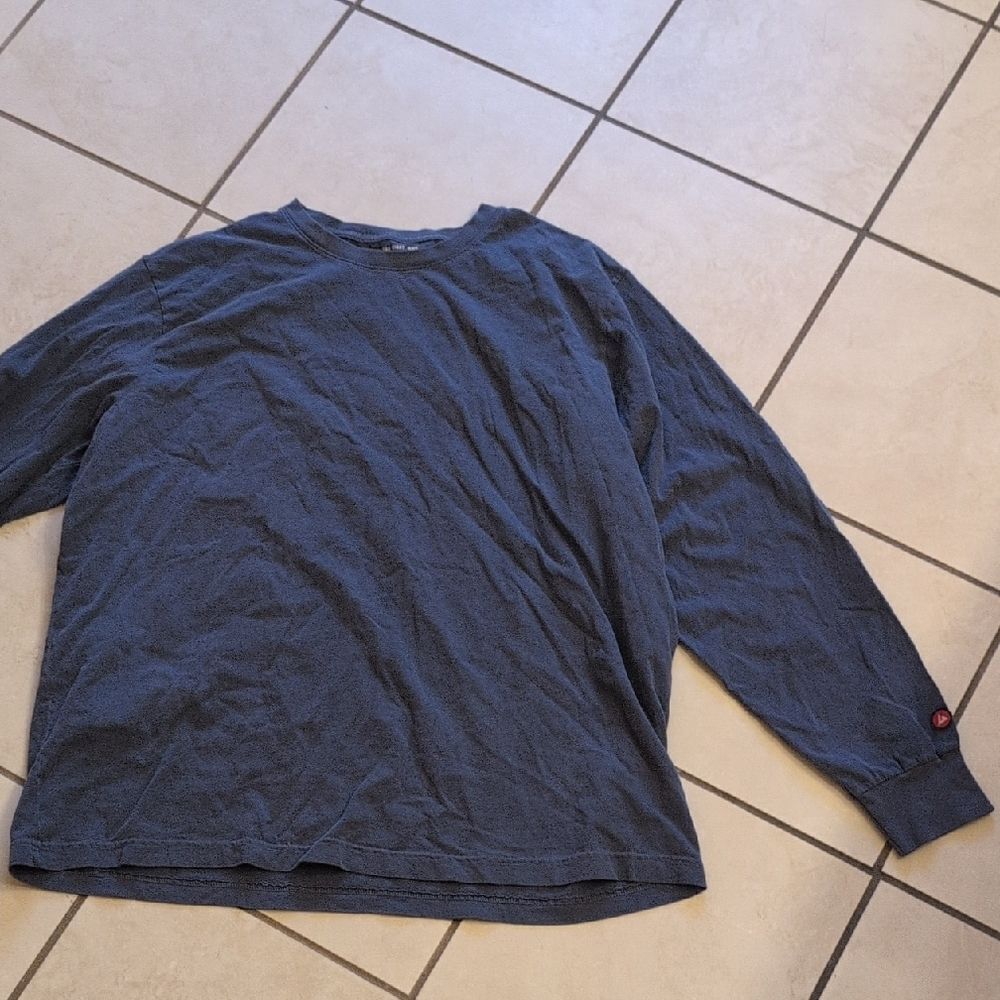Lot Of 2 New American Giant Men's Vintage Crew Long Sleeve Tee Blue / White 2xl — image 2 of 8